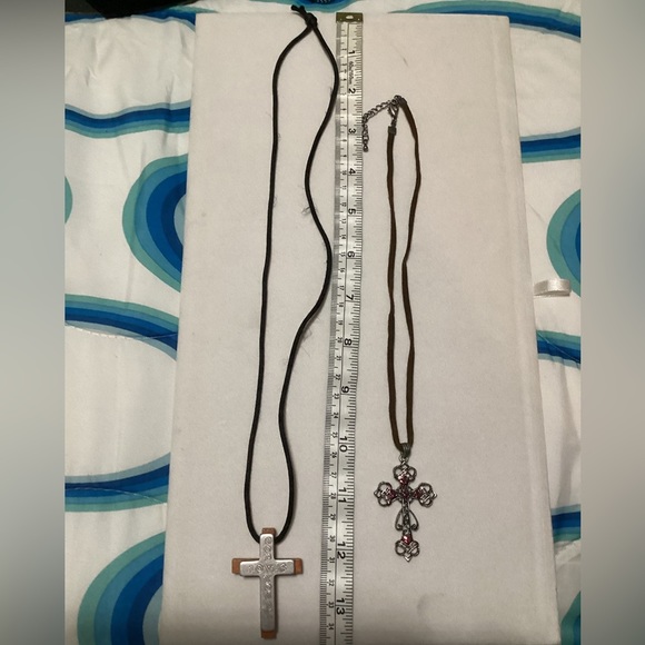 EUC set of two‎ cross necklaces with cords - #176 - Picture 13 of 13